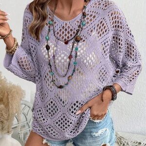 Chic Nation Lavender Knit Sweater